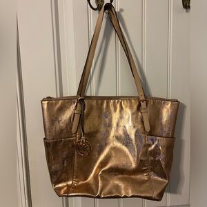 Michael Kors Rose Gold Tote Bag